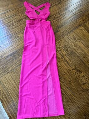 Showpo Fuchsia Pink Cutout Maxi Dress